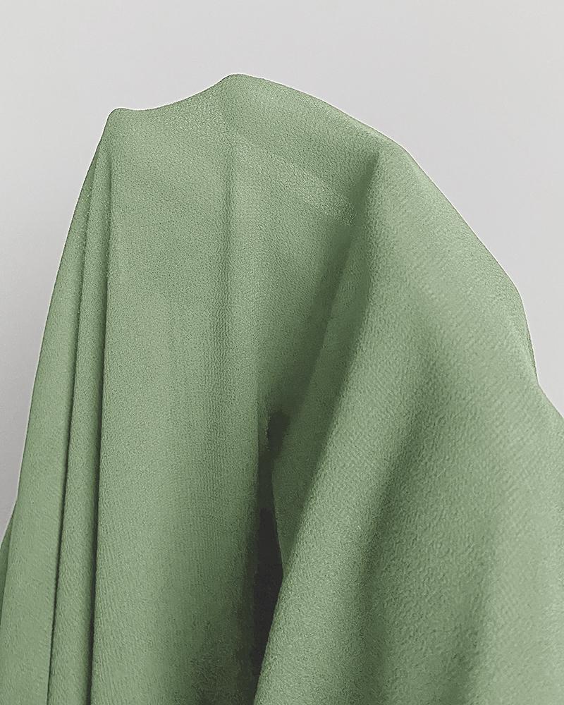 V Neck Shoulder Asymmetrical Ruffles Blouse Casual Button Front Long Sleeve Top