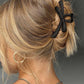 Black Frosted Bow Knot Plastic Hair Clip