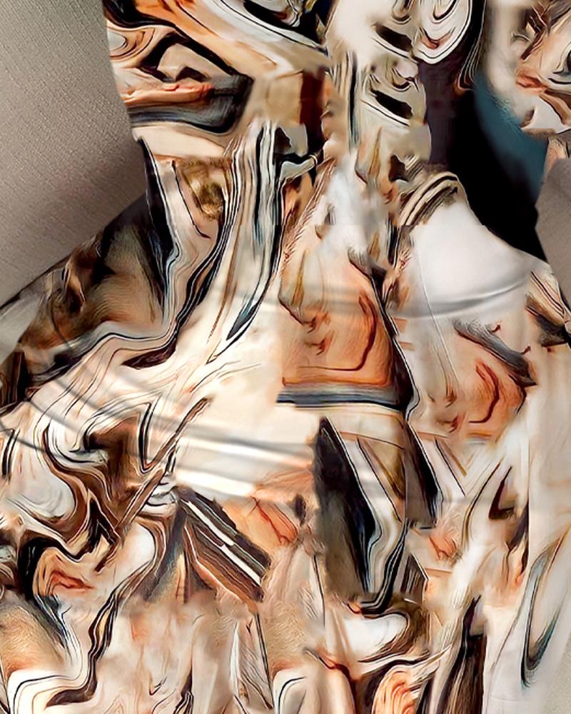 Tie Dye Print Bodycon Dress