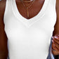 V Neck Sleeveless Ribbed Basics Knit Tank Top