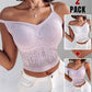2 Pack Womens Lace V Neck Spaghetti Strap Bralette Camisoles Sexy Soft Crop Tank Top