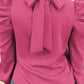 Tie Back Shirred Puff Sleeve Top