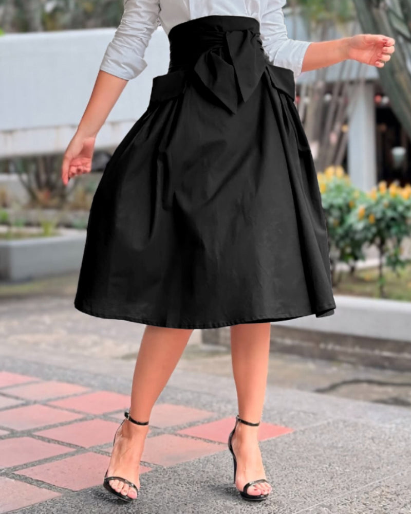 Colorblock Turn down Collar Long Sleeve Shirt Dress Casual Tied Detail Pocket Design Dress