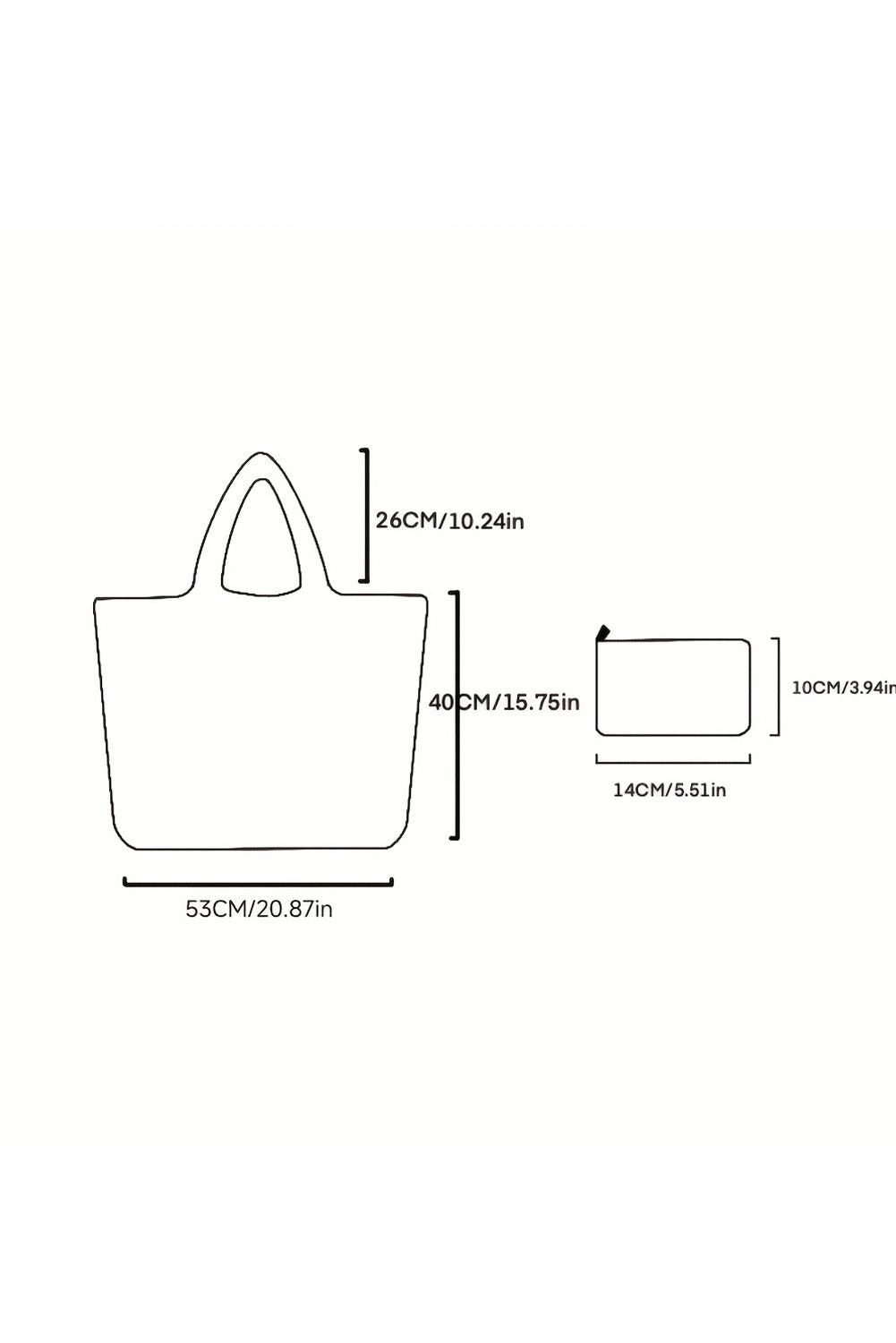 Color black Checkered Print Large Capacity Canvas Shoulder Bag