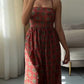 Vintage Tribal Print Halter Tied Detail Jumpsuit Casual Drawstring Loose Romper