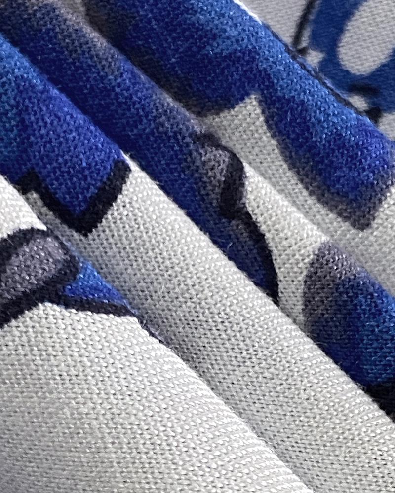 Floral Print Halter Tied Detail Elastic Shirred Back Mini Dress Casual Hollow Out A Line Vacation Dress