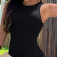 O neck Sleeveless Ribbed Bodycon Dress