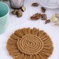 Camel Boho Macrame Woven Coaster