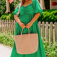 Bright Green Ruched Front Puff Sleeve Plus Size Long Dress