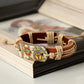 Cinnamon Vintage Boho Floral Printed Braided Rope Leather Bracelet
