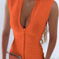 Sleeveless Zipper Front Bodycon Dress