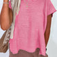 Sachet Pink Solid Color Sweater Tee with Side Slits