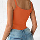 U Neck Sleeveless Ribbed Bodysuit