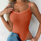 U Neck Sleeveless Ribbed Bodysuit