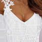 Lace Patch V Neck Sleeveless Tank Top