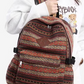 Coffee Vintage Pattern Multi Compartment Large Capacity Backpack