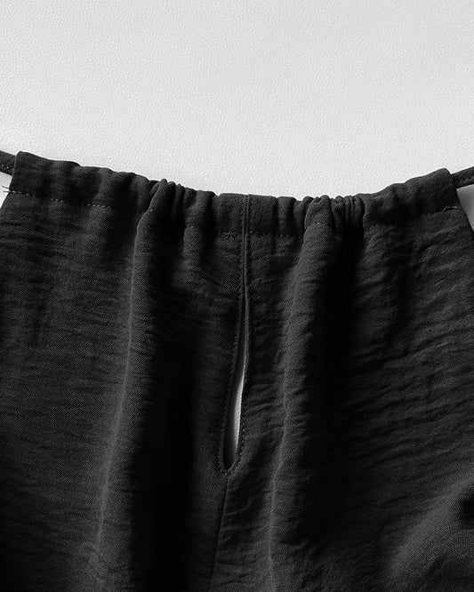 Halter Sleeveless Lace up Jumpsuit Casual Waist Ruched Loose Fit Romper