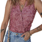 Heather Floral Textured V Neck Wrapped Sleeveless Bodysuit