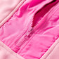 Pink Colorblock Patchwork Half Zip Oversized Sherpa Hoodie