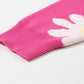 Bright Pink Daisy Flower Crew Neck Long Sleeve Sweater