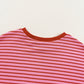 Pink Stripe Knitted Round Neck T Shirt