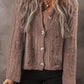 Goat Cut Out Textured Knit Buttoned Cardigan
