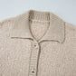 Jet Stream Collared Drop Shoulder Button Up Cardigan with Pocket