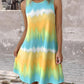 Tie Dye Print Sleeveless Casual Dress