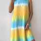 Tie Dye Print Sleeveless Casual Dress