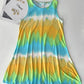 Tie Dye Print Sleeveless Casual Dress
