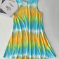 Tie Dye Print Sleeveless Casual Dress