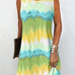 Tie Dye Print Sleeveless Casual Dress