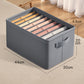 Medium Grey Thickened Compartment Foldable Clothes Storage Box