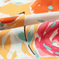 Orange Blooming Floral Print Front Tie Romper