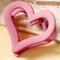 Light Pink Cutout Heart Shape Frosted Small Hair Clip