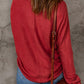 Red Christmas Tree Patch Long Sleeve Casual Top