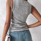 V Neck Sleeveless Ribbed Tank Top