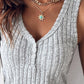 V Neck Sleeveless Ribbed Tank Top