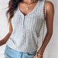 V Neck Sleeveless Ribbed Tank Top