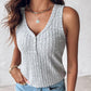 V Neck Sleeveless Ribbed Tank Top