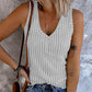 V Neck Sleeveless Ribbed Tank Top