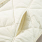 Beige Quilted High Neck Button Up Pocket Vest Coat