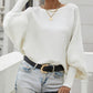 Lantern Batwing Sleeve Oversized Ribbed Knit Sweater