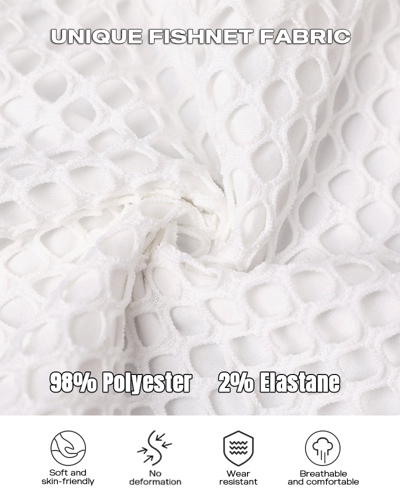 O neck Long Sleeve Fishnet Design Bodycon Dress