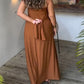 Muti Functional Asymmetrical Neck Sleeveless Maxi Dress Elegant Dress