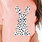 Pink Spotty Bunny Printed Easter Fashion T Shirt