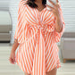 Striped Tied Detail Casual Dress