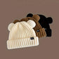 Cuffed Knit Winter Warm Beanie Hat With Bear Ears