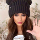 Cuffed Knit Winter Warm Beanie Hat With Bear Ears