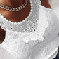 Eyelet Embroidery Lace Patch Tank Top